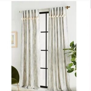 Anthropologie Tasseled Sadie Curtains -Set of 2 50”x63”